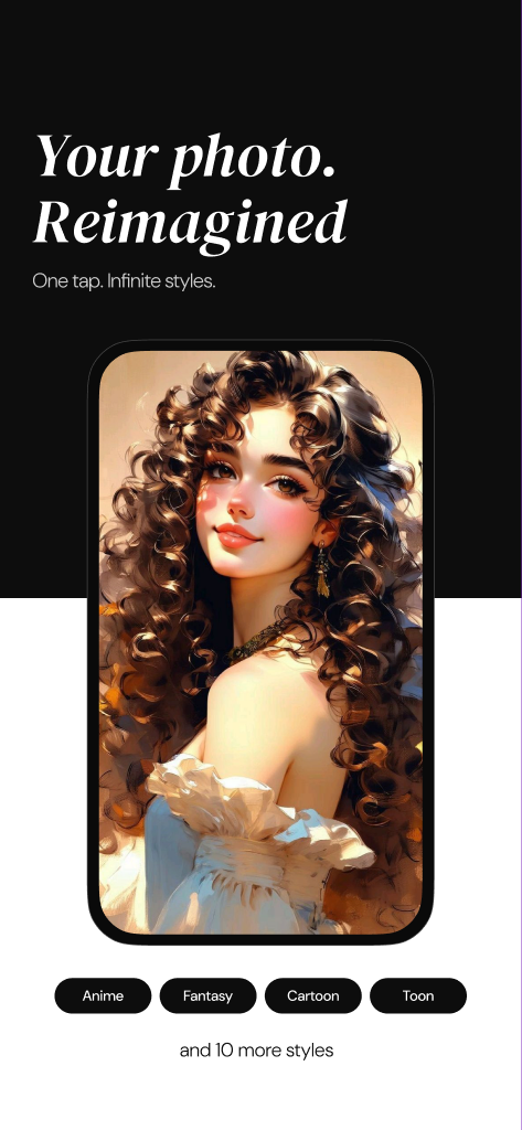 AI studio screen preview with image transformation styles